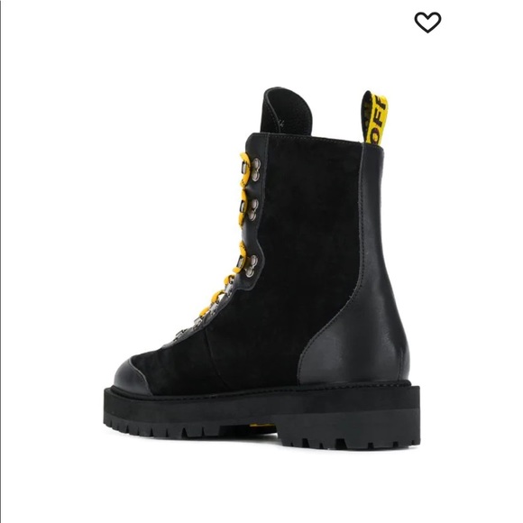 Off-White Leather Hiking Boots Size 10.5 Virgil Abloh MSRP: $1,490